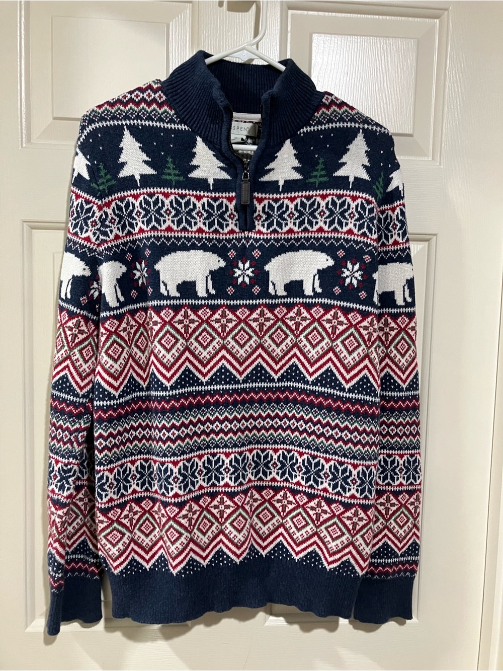 Aspen pullover man size large turtleneck cotton knit sweater